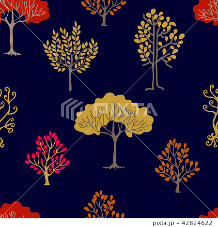 Golden autumn forest. 42824622