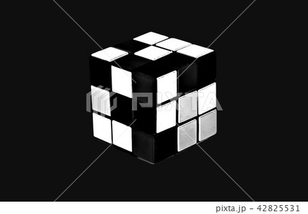 Folding multi-colored cube isolated. Style Folding multi-colored cube isolated. Style 42825531