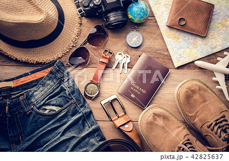 Travel accessories costumes. Passports, luggage 42825637