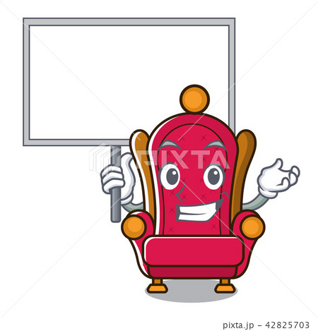 Bring board king throne character cartoon 42825703