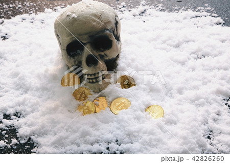 Bitcoin 金貨 仮想通貨 ゴールド 雪 42826260