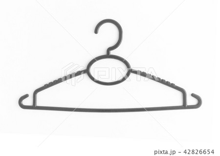 One colored plastic hanger, isolated on white  42826654