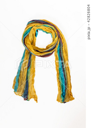colored patterned scarf, neckerchief isolated 42826804