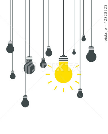 Bulb icons on white background. Vector illustration. Idea concept 42828525