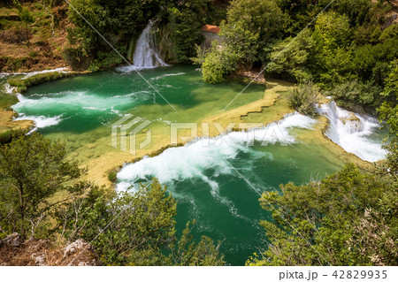 Waterfalls Skradinski Buk in Krka National Park. 42829935