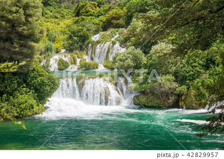 Waterfalls Skradinski Buk in Krka National Park. 42829957