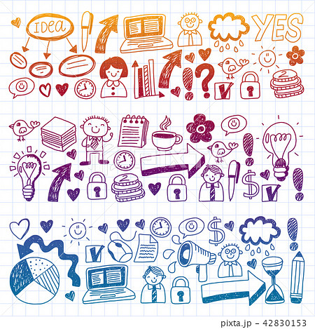 Social media and business icons. Patterns on black backgroud. Chalk illustration on blackboard Social media and business icons. Patterns on black backgroud. Chalk illustration on blackboard 42830153