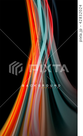 Fluid colors abstract background, twisted liquid design on black, colorful marble or plastic wave Fluid colors abstract background, twisted liquid design on black, colorful marble or plastic wave 42832024