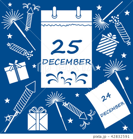 calendar with christmas date page and gifts, calendar with christmas date page and gifts, 42832591