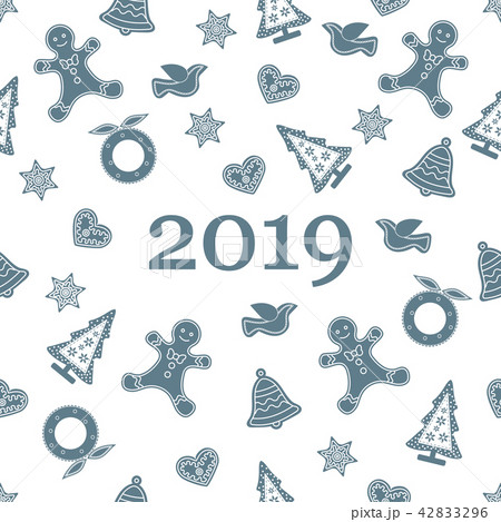 Seamless pattern with christmas, new year symbols Seamless pattern with christmas, new year symbols 42833296