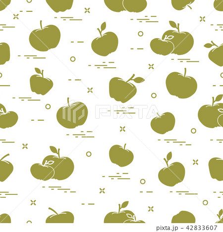 Apples juicy fruit Seamless pattern. 42833607