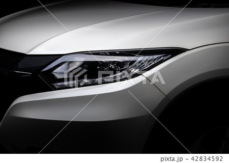 Car detailing series: Clean white car headlights 42834592