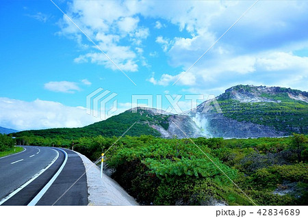 夏の硫黄山 42834689