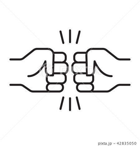 Fist bump. Friendship sign. 42835050