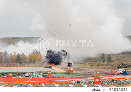 Explosion of a thermite bomb 42836035
