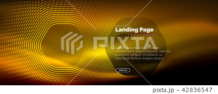 Neon glowing techno hexagon shape lines, hi-tech futuristic abstract background, landing page Neon glowing techno hexagon shape lines, hi-tech futuristic abstract background, landing page 42836547