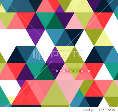 Multicolored triangles abstract background, mosaic tiles concept 42839035