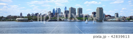 Panorama of Philadelphia skyline & river front Panorama of Philadelphia skyline & river front 42839613