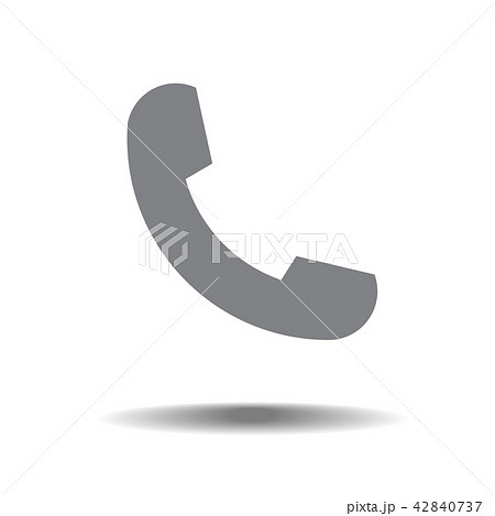 Gray phone icon symbol in trendy flat style  42840737