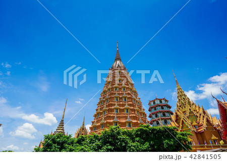 Thailand temple on hill Kanchanaburi 42841505