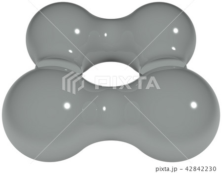 CG 3D イラスト 立体 メタ形状 4つの球体 ガラス CG 3D イラスト 立体 メタ形状 4つの球体 ガラス 42842230