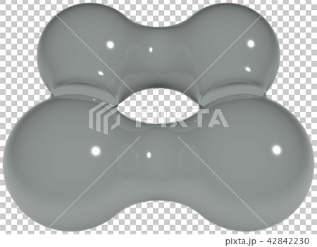 CG 3D イラスト 立体 メタ形状 4つの球体 ガラス CG 3D イラスト 立体 メタ形状 4つの球体 ガラス 42842230