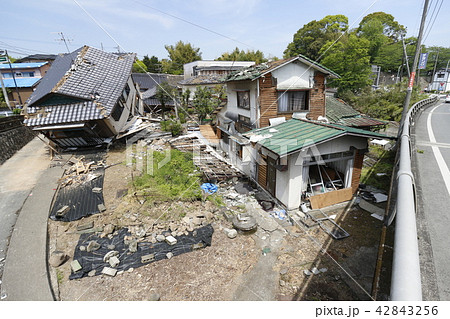 益城町 熊本地震の写真素材