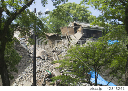 熊本城北十八間櫓 熊本地震 42843261