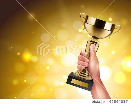 Trophy In Hand Compositionのイラスト素材