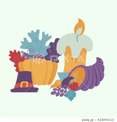 Vector thanksgiving symbols, autumn forest icon 42844313