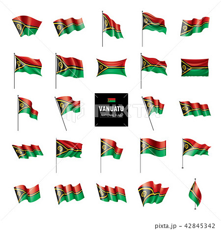 Vanuatu flag, vector illustration on a white background 42845342