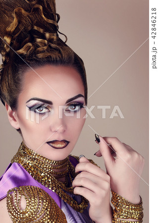 Portrait of beautiful woman in Egyptian style Portrait of beautiful woman in Egyptian style 42846218