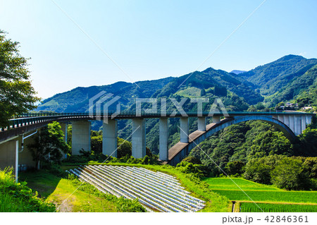 天翔大橋 宮崎県西臼杵郡日之影町 の写真素材