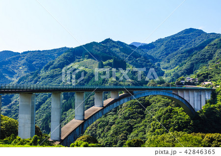 天翔大橋 宮崎県西臼杵郡日之影町 の写真素材