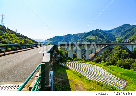 天翔大橋 宮崎県西臼杵郡日之影町 の写真素材