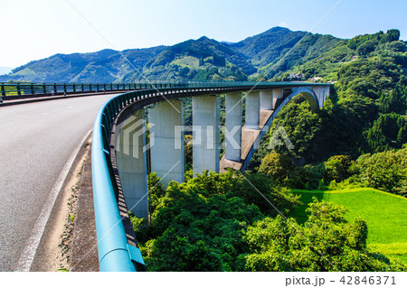 天翔大橋 宮崎県西臼杵郡日之影町 の写真素材