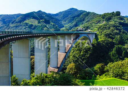 天翔大橋 宮崎県西臼杵郡日之影町 の写真素材