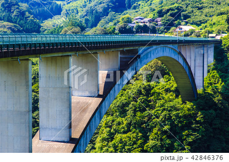 天翔大橋 宮崎県西臼杵郡日之影町 の写真素材