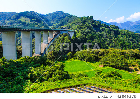 天翔大橋 宮崎県西臼杵郡日之影町 の写真素材