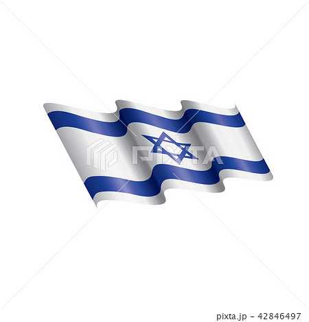 Israel flag, vector illustration on a white background 42846497