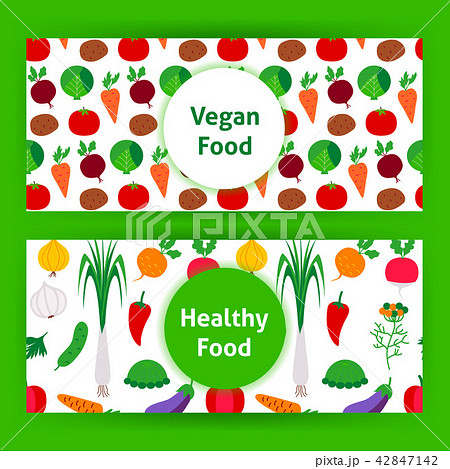 Vegan healthy food web banners 42847142