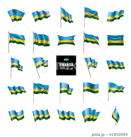 Rwanda flag, vector illustration on a white background 42850004