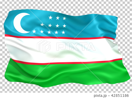 Uzbekistan Flag Stock Illustration 42851186 Pixta