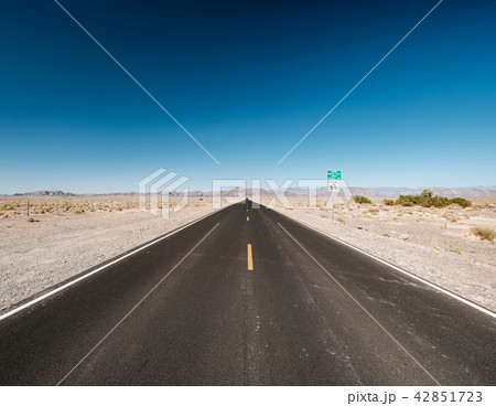 Open highway in Nevada desert Open highway in Nevada desert 42851723