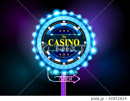 casino sign neon light outdoor 42852824