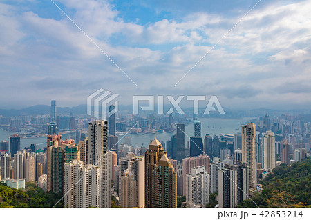香港　ビクトリアピークの景色 42853214