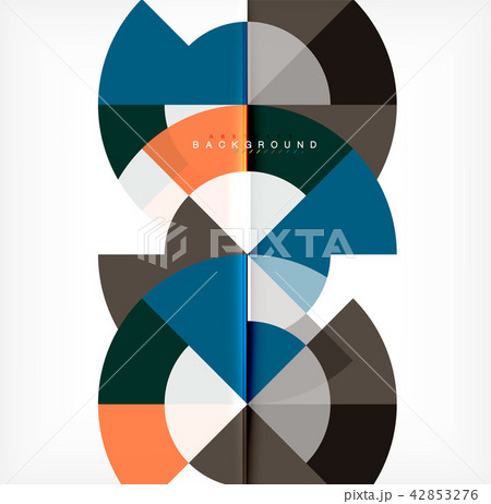 Minimal circle abstract background design, multicolored template for business or technology 42853276