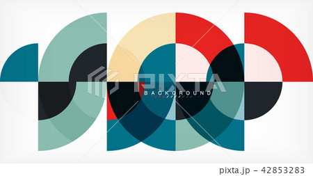 Minimal circle abstract background design, multicolored template for business or technology Minimal circle abstract background design, multicolored template for business or technology 42853283