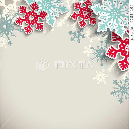 Abstract snowflakes on beige background, winte Abstract snowflakes on beige background, winte 42854194