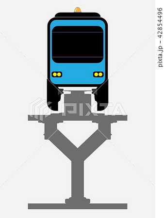 Flat Design Front View of Mono rail Vector Flat Design Front View of Mono rail Vector 42854496
